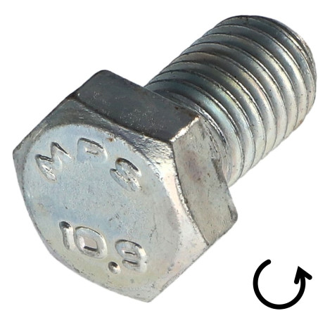 1 x Tornillo metales cabeza hexagonal paso izquierda M8X16 clase 10.9 acero geométrico