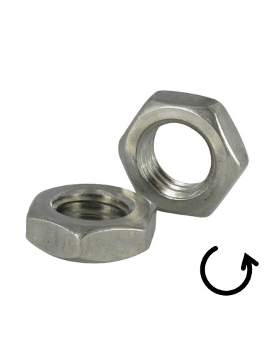 1 x Tuerca hexagonal baja hm/contratuerca paso...