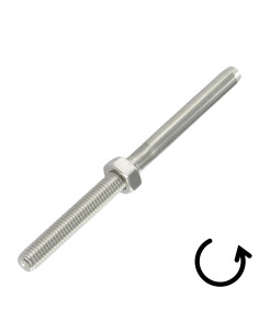 Terminal tubular rosca interna paso izquierda Inoxidable... 2