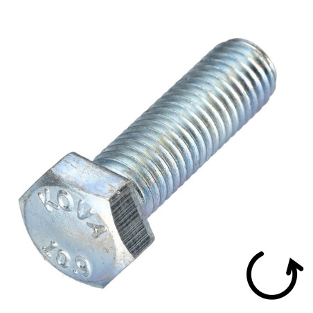 1 x Tornillo metales cabeza hexagonal paso izquierda M4X30 clase 10.9 acero geométrico