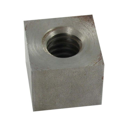 1 x Tuerca cuadrada VKM cabeza redonda 20X4 trapezoidal izquierda Acero bruto