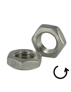Tuerca hexagonal baja hm/contratuerca paso izquierda M10... 2
