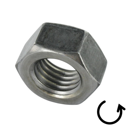 1 x Tuerca hexagonal M27 paso izquierda clase 8 Acero bruto