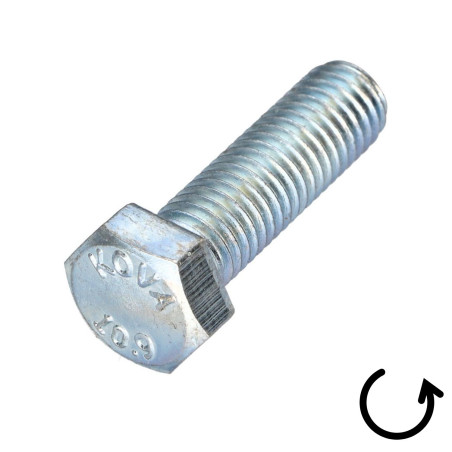 1 x Tornillo metales cabeza hexagonal paso izquierda M8X40 clase 10.9 acero geométrico