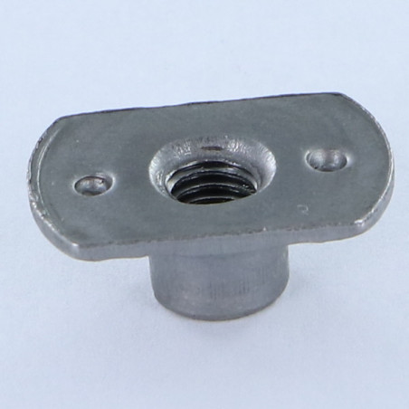 1 x Tuerca cilíndrica para soldar Jefe externo M4 17X9 altura 6 Acero bruto