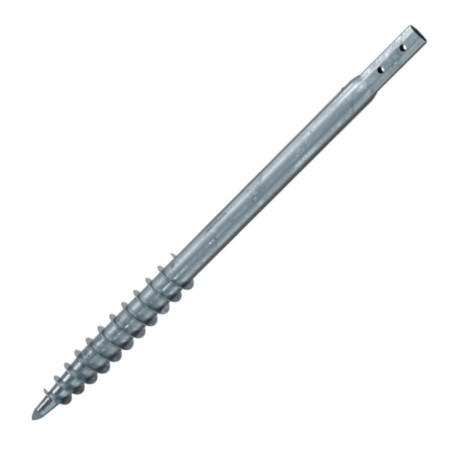 1 x Tornillo de cimentación 76X3.6X1500 fuerte resistencia a la corrosión Acero galvanizado en caliente