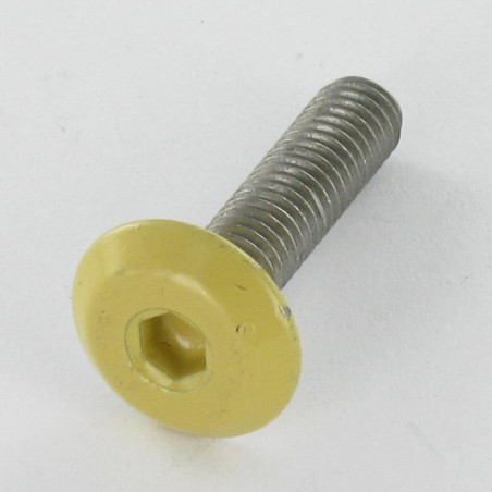 1 x Tornillo metales plano llave de 4 M6X25 Acero cincado blanco cabeza RAL1002