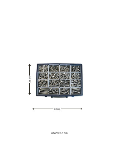 1 x Surtido de 570 Tornillo metales cabeza...
