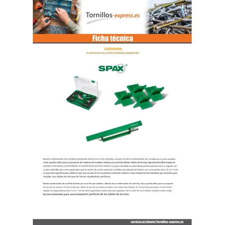 1 x Spax RECTIFICADOR CUCHILLA de TERRAZA