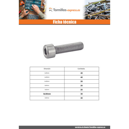 1 x Surtido de 620 Tornillo metales CHC BTR Inoxidable A4