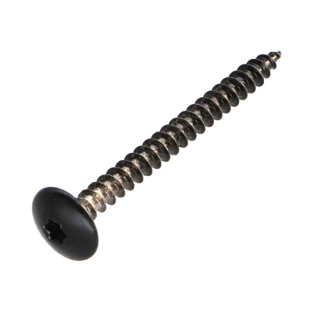 1 x Tornillo pernio 4.5X50 roscado total TORX T20 Acero cromado RAL9005 negro intenso 30%