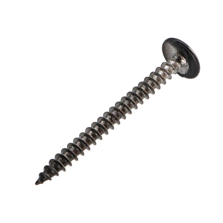 1 x Tornillo pernio 4.5X50 roscado total TORX T20 Acero cromado RAL9005 negro intenso 30%