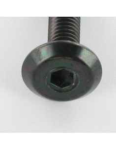 Tornillo metales plano llave de 4 M6X30 Acero cincado negro 2