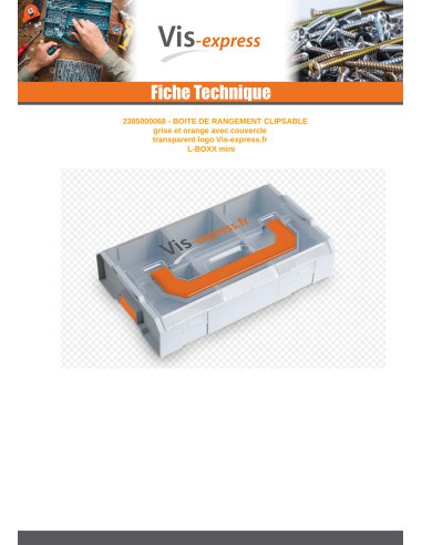 1 x CASO ALMACENAMIENTO RECORTABLE L-BOXX MINI