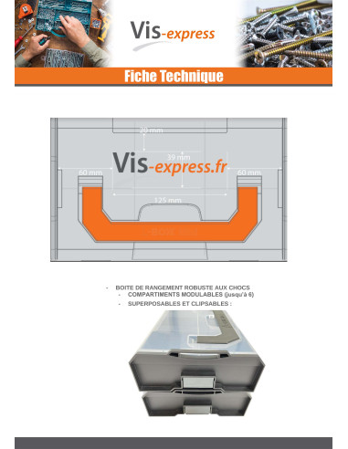 1 x CASO ALMACENAMIENTO RECORTABLE L-BOXX MINI
