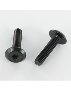 Tornillo metales plano llave de 4 M6X60 Acero cincado negro