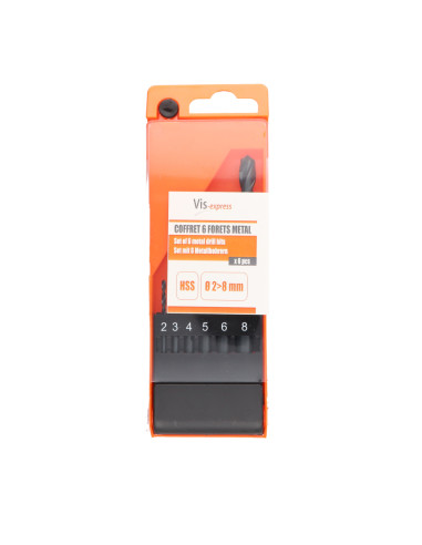 1 x Surtido de 6 BOSQUES METAL HSS