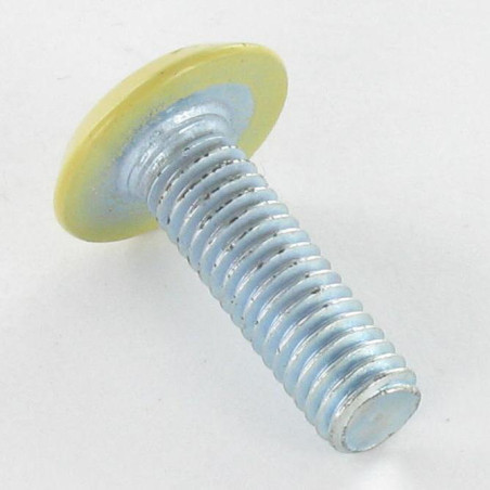 1 x Tornillo metales plano llave de 4 M6X20 Acero cincado blanco cabeza RAL1002
