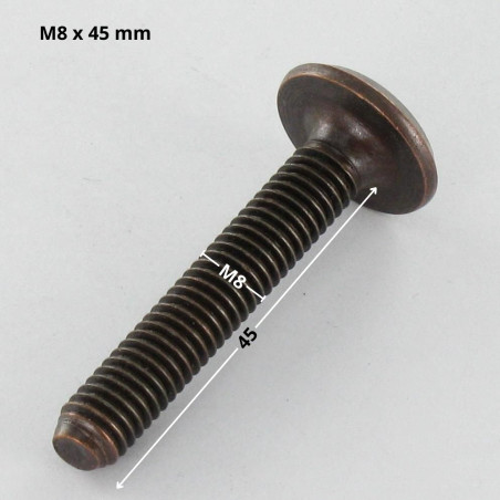 1 x Tornillo metales plano llave de 5 M8X45 acero bronce
