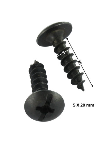 1 x Tornillo pernio Pozi PZ5 5X20 Acero cincado...