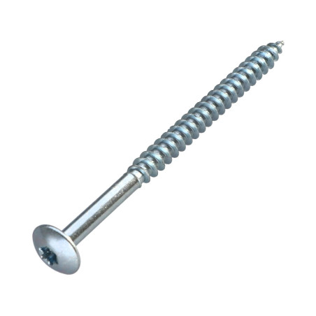 1 x Tornillo pernio 7X120 roscado en 90 TORX T30 Zincado cr3 96 hbs sin óxido rojo cut punta antihendidura tipo 17