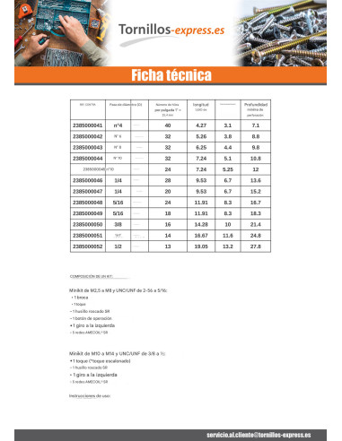 1 x EQUIPO +NET INFORME M12X18 paso de 175