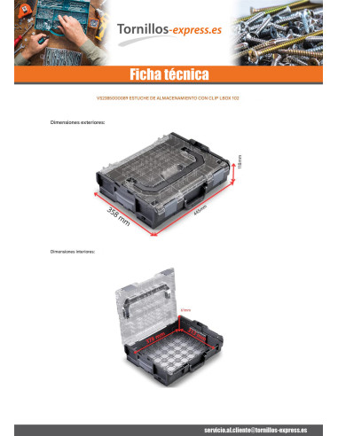 1 x CASO ALMACENAMIENTO RECORTABLE LBOX 102