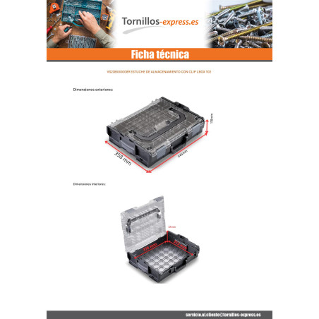 1 x CASO ALMACENAMIENTO RECORTABLE LBOX 102