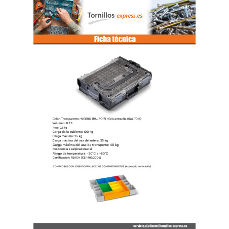 1 x CASO ALMACENAMIENTO RECORTABLE LBOX 102