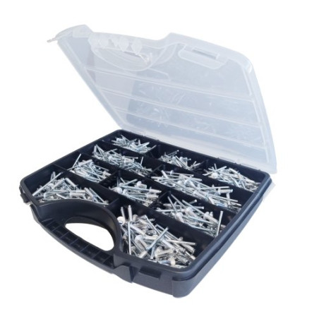 1 x Surtido de 700 Remache GORIVETO ALX Aluminio Vástago acero DEGOMETAL