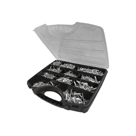 1 x Surtido de 500 Remaches ciegos Multigrip Aluminio Vástago acero DEGOMETAL