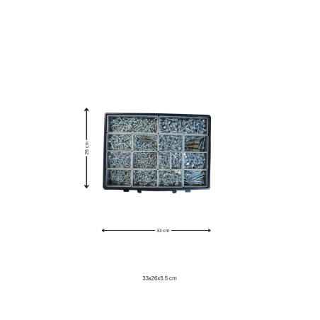1 x Surtido de 1775 Tornillo autoperforante cabeza fresada/testa svasat / cabeza cilíndrica phillips / cabeza hexagonal