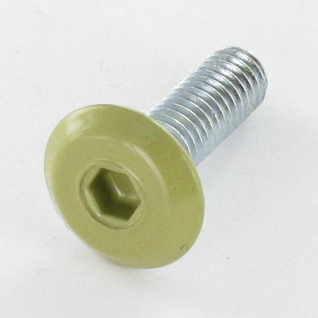 1 x Tornillo metales plano llave de 4 M6X20 Acero cincado blanco cabeza RAL1020