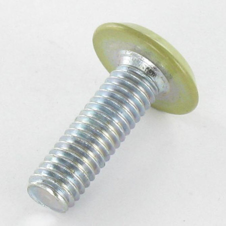 1 x Tornillo metales plano llave de 4 M6X20 Acero cincado blanco cabeza RAL1020