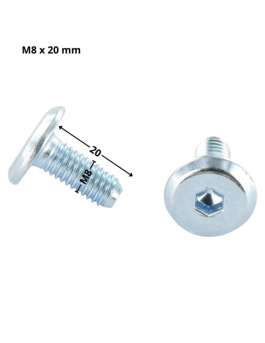 1 x Tornillo metales plano llave de 5 M8X20...