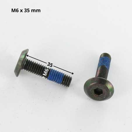 1 x Tornillo metales plano llave de 4 M6X35 Freno rosca Tuflok Acero cincado negro
