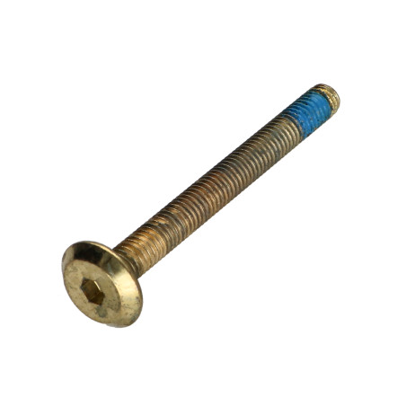 1 x Tornillo metales plano llave de 4 M6X60 Freno rosca Acero latonado