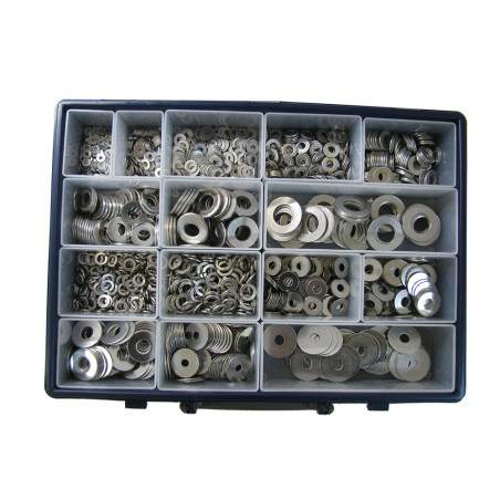 1 x Surtido de 1530 Arandela plano M L LL/ Grover Inoxidable A2