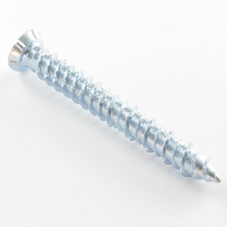 1 x Tornillo Hormigón cabeza fresada/testa svasat reducida 7.5X150 TORX T30 Acero cincado blanco