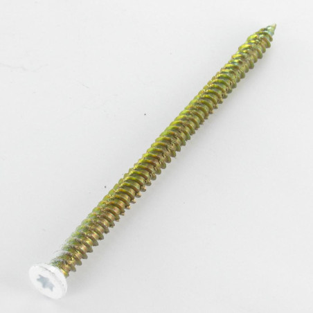 1 x Tornillo Hormigón cabeza fresada/testa svasat ROJO 7.5X120 TORX T30 Bicromato RAL9016 blanco tráfico