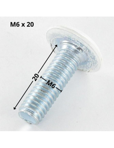 1 x Tornillo metales plano llave de 4 M6X20...