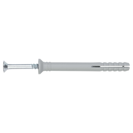1 x Balde de 750 Taco para clavar con Tornillo 5X30 Acero cincado blanco