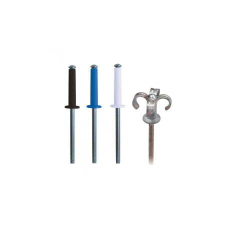 1 x Surtido de 500 Remache GOSTAR GOLIGHT Aluminio Vástago acero DEGOMETAL