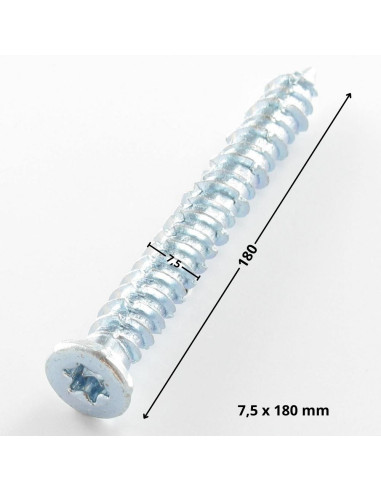 1 x Tornillo Hormigón cabeza fresada/testa...