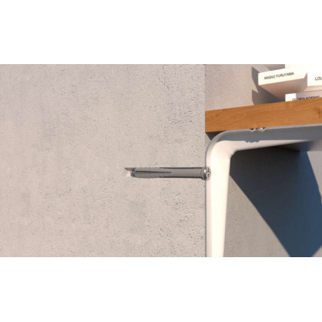 1 x Balde de 500 Taco para clavar con Tornillo 6X40 Acero cincado blanco