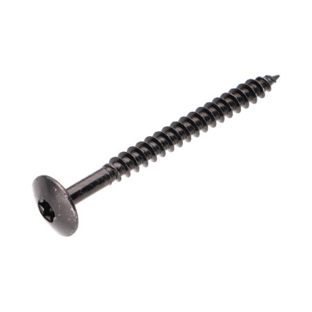 1 x Tornillo pernio 6X70 roscado parcial TORX T30 Acero cincado negro