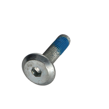 1 x Tornillo metales plano llave de 4 M6X25 Acero cincado blanco + Freno rosca