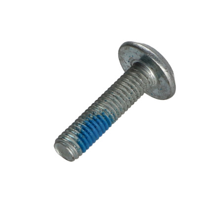 1 x Tornillo metales plano llave de 4 M6X25 Acero cincado blanco + Freno rosca