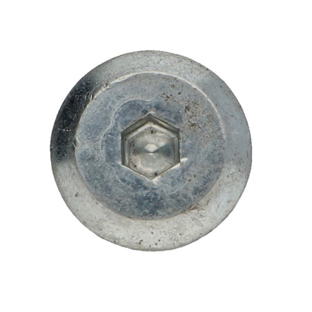 1 x Tornillo metales plano llave de 4 M6X25 Acero cincado blanco + Freno rosca