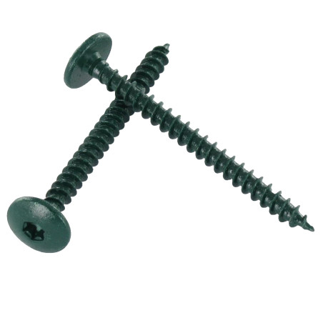 1 x Tornillo pernio 4.5X50 roscado total TORX T20 Acero cincado blanco LAQ RAL6021 verde pálido